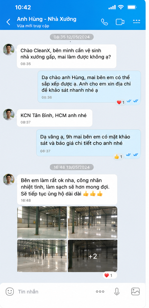 Đánh giá thực tế từ khách hàng CleanX 1
